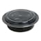 Gen Food Container, 16 oz, 6.29 x 6.29 x 1.96, Black/Clear, Plastic, 150PK FCPP-BC-16RND - alternate 4